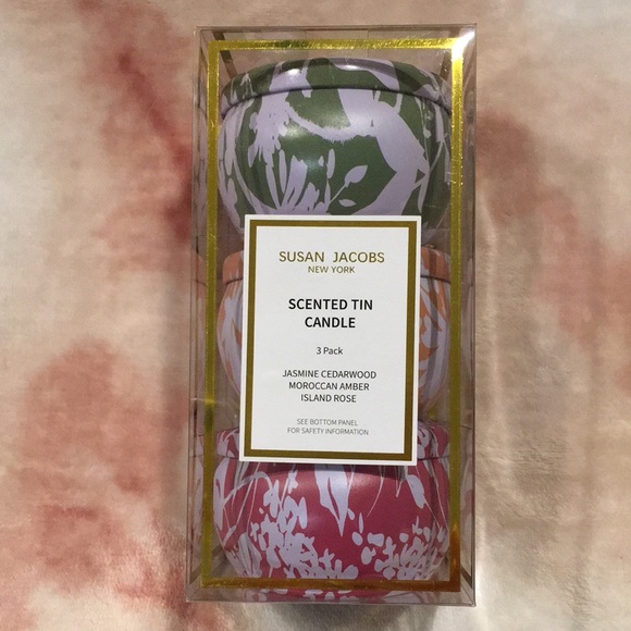 Susan Jacobs New York Scented Candle Tins Three Pack Gift Set NWT 3x 8 oz - Picture 1 of 12